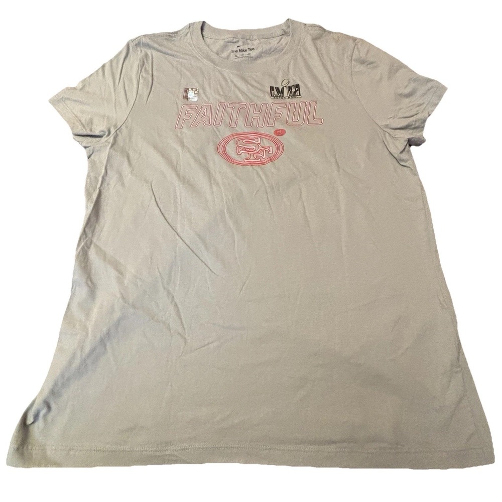 San Francisco 49ers Nike Super Bowl LVIII SF Faithful T Shirt Men's Sz XL New